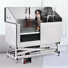 Secondhand Dog Grooming Tub with Electric Lift 50 Inch Pet Wash Station for Home