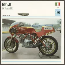 Ducati 1981 600 Pantah TT 2 Edito Service Atlas Motorcycle Card