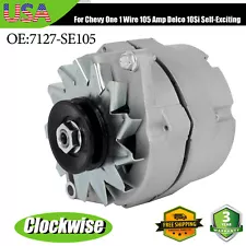 For Chevy One 1 Wire 105 Amp Delco 10Si Self-Exciting Alternator High Output New