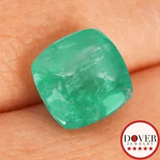 GRA 5.04ct Zambian Emerald Cushion Sugarloaf Loose Stone NR