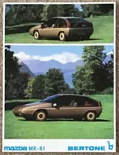 MAZDA MX-81 ARIA Concept Car by Bertone 1981 Single Sheet Car Sales Literature