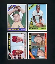 1966 TOPPS ROOKIE CARDS RCs (4) HUNTER #195 JENKINS #254 SUTTON #288 + J. MORGAN