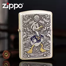 Armor Smoked Silver Donald Duck Zippo Lighter