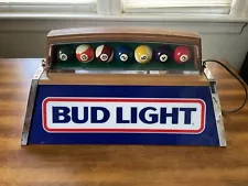 Vtg 1983 Bud Light Pool Billiards Pool Table Light