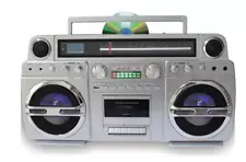 TechPlay MONSTER Boom Box Ghetto Blaster Retro 1980s Style CD AM FM Bluetooth