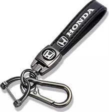 Genuine Leather Car Keychain for Honda Civic Accord HRV CRV