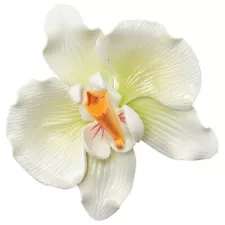 3 Individual White Orchid Gum Paste Gumpaste flowers Fondant Sugar