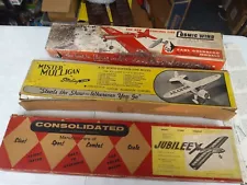 3 Vintage RC Plane Kits. Sterling, Consolidated & Carl Goldberg Cosmic Wind