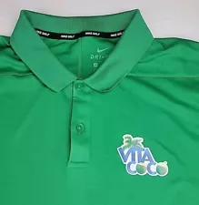 Nike Golf Dri-Fit Polo Men’s XL Vita Coco Coconut Water Green Short Sleeve Shirt