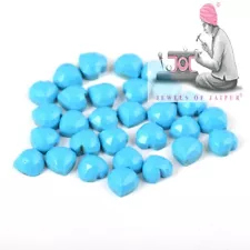 5mm Turquoise Heart Rose Cut Untreated Loose Gemstone for sale 100 Pieces