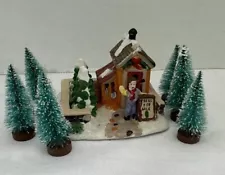 Cobblestone Corners 2004 Windham Heights Christmas Village House Trees For Sale