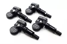 4 2005-2023 TPMS Tire Pressure Sensors Gloss Black Metal Valve Stems for Porsche