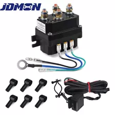 12V Winch Solenoid Relay Contactor Winch Rocker Thumb Switch Set