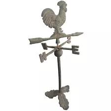 GUC Cast Aluminum Standing Weathervane N S E W Rooster Rustic 16" Tall