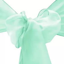 10/20/50/100 8"x108" Organza Chair Cover Sash Ribbons Bow Wedding Banquet Decor