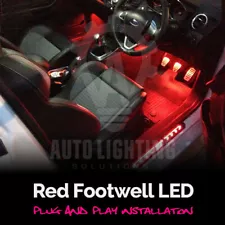 For VW Scirocco 2008-on Red Interior Footwell LED Light Bulbs *SALE*