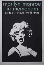 Sale MARILYN MONROE Cuban Silkscreen Poster for Tribute to USA Movie Star / CUBA