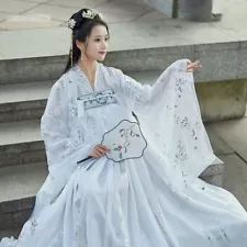 Hanfu Ming Dynasty Female Stage Fairy Costume Tulle Dress For Women Girl Student