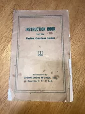 Advertising Instruction Book For The Union Custom Loom Weaving Sewing Boonville