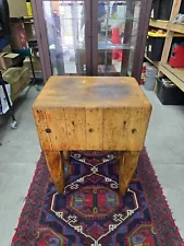 Vintage Maple Butcher Block Table Mid Century? Ready To Use