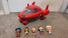 2006 Mattel Disney Little Einsteins Pat Rocket Ship & Figures Lights Sounds RARE