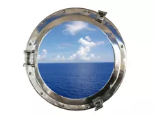 Chrome Decorative Ship Porthole Window 24"