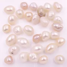 35g 8mm-10mm Genuine Natural Baroque Pearl Loose Gemstone No Hole