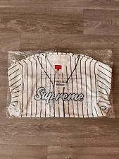 Supreme Rhinestone Baseball Jersey - Pinstripe - SS20 - Size Medium