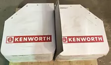 ~A PAIR of LEFT & RIGHT ANGLED 27" x 24" KENWORTH USED TAKE OFF VINYL MUDFLAPS ~