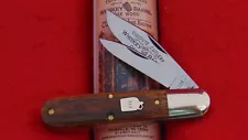 Great Eastern #78 Charred Whiskey Barrel Oak Bullet End Barlow Knife 781224 GEC