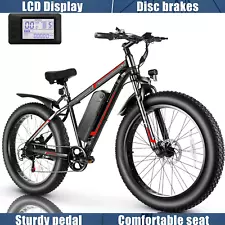 Sale! 26'' Electric Bike Adults Mountain Bicycle 500W/48V Bike Ebike+Li Battery@