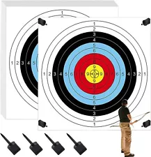 Archery Targets Paper for Backyard 15 pcs Standard White