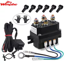 12V Solenoid Relay Contactor and Winch Rocker Thumb Switch Combo Set for ATV UTV