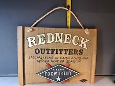 2006 Jeff Foxworthy Redneck Outfitters Wood Sign 16x11.75" Cabin decor #2928BMT