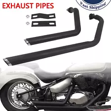 Exhaust Systems Muffler Pipes Kit For Suzuki Boulevard M50 C50/T VL800 Volusia (For: 2007 Suzuki Boulevard)