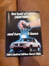 1984 Oldsmobile LTD ED "HURST OLDS" Color Folder Brochure LIGHTNING RODS