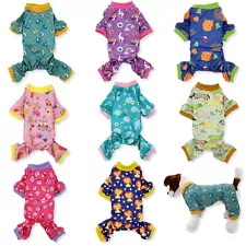 Dog Pajamas Jumpsuit COTTON Blend Soft Cute Pet Clothes Small Medium Pet XXS - L