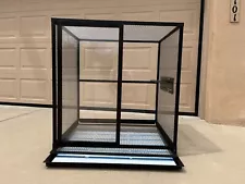 Custom Used Acrylic and Wire Bird Cage 36wx30dx36h, great condition