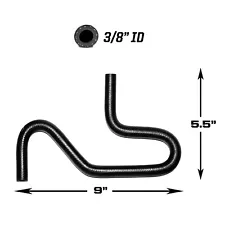 Sidewinder 3/8" 50 PSI Mandrel-Formed Molded Rubber Fuel Hose Elbow 45 90 180