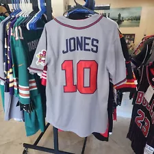 Chipper Jones Jersey Atlanta Braves 1995 World Series Throwback Stitched LARGE