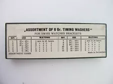 Two Assortments of Timing Washers for Swiss Wristwatches