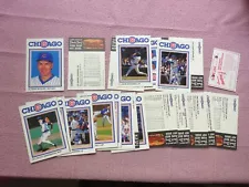 USA ISSUE - BASEBALL - D BERG HOT DOGS - CHICAGO 1987 x 26 CARDS GD/VG