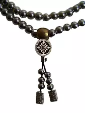 108 Buddha Beads Necklace Buddhist Prayer Beads Mala Stainless Steel Fashion