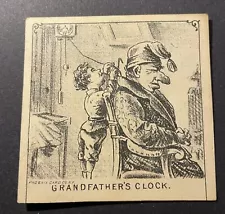 Vintage Original Fine Art Grandfathers Clock Business Ad 2 1/2" x 2 1/2"