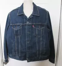 Levi's Strauss Jean Jacket Men's XL Dark Blue Denim NWT