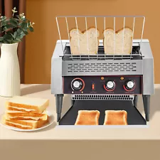 450Slices/H Commercial Conveyor Toaster,2600W Stainless Steel Industrial Toaster