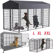 XXL Large Heavy Duty Dog Cage Kennel Steel Metal Pet Dog Crate Playpen Training