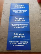 Kmart Shoplifting Signs - Lot of 3