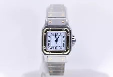 Cartier Santos Ladies Watch 24mm Yellow Gold & Steel Box & Service