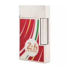 S.T. Dupont Le Mans Ligne 2 Red And Silver Lighter For Smoking Cigarette Cigars